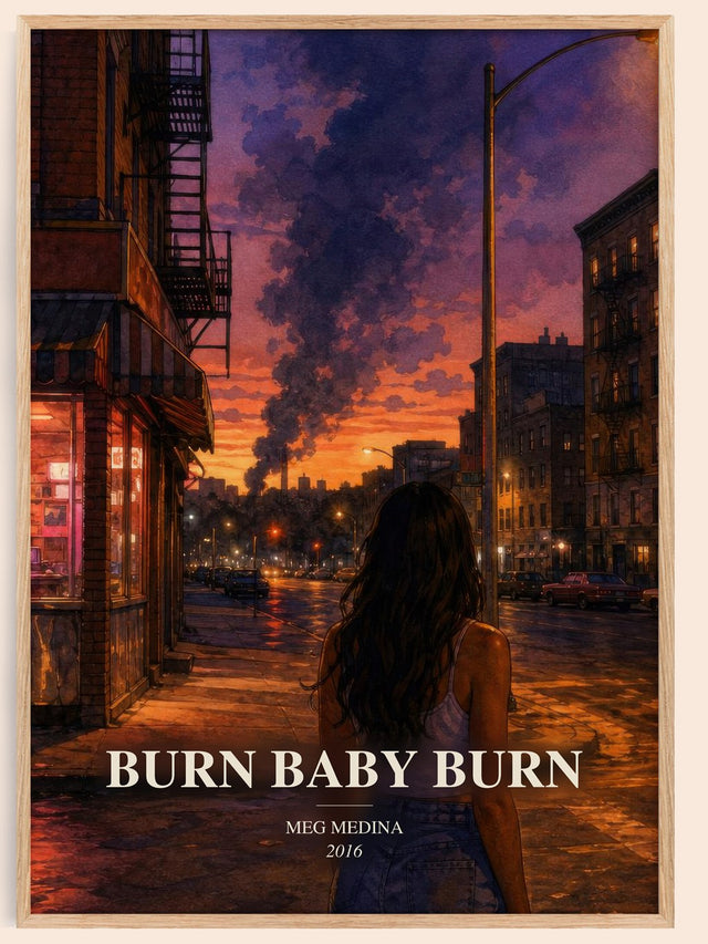 Burn Baby Burn Book Watercolour Illustration by Meg Medina