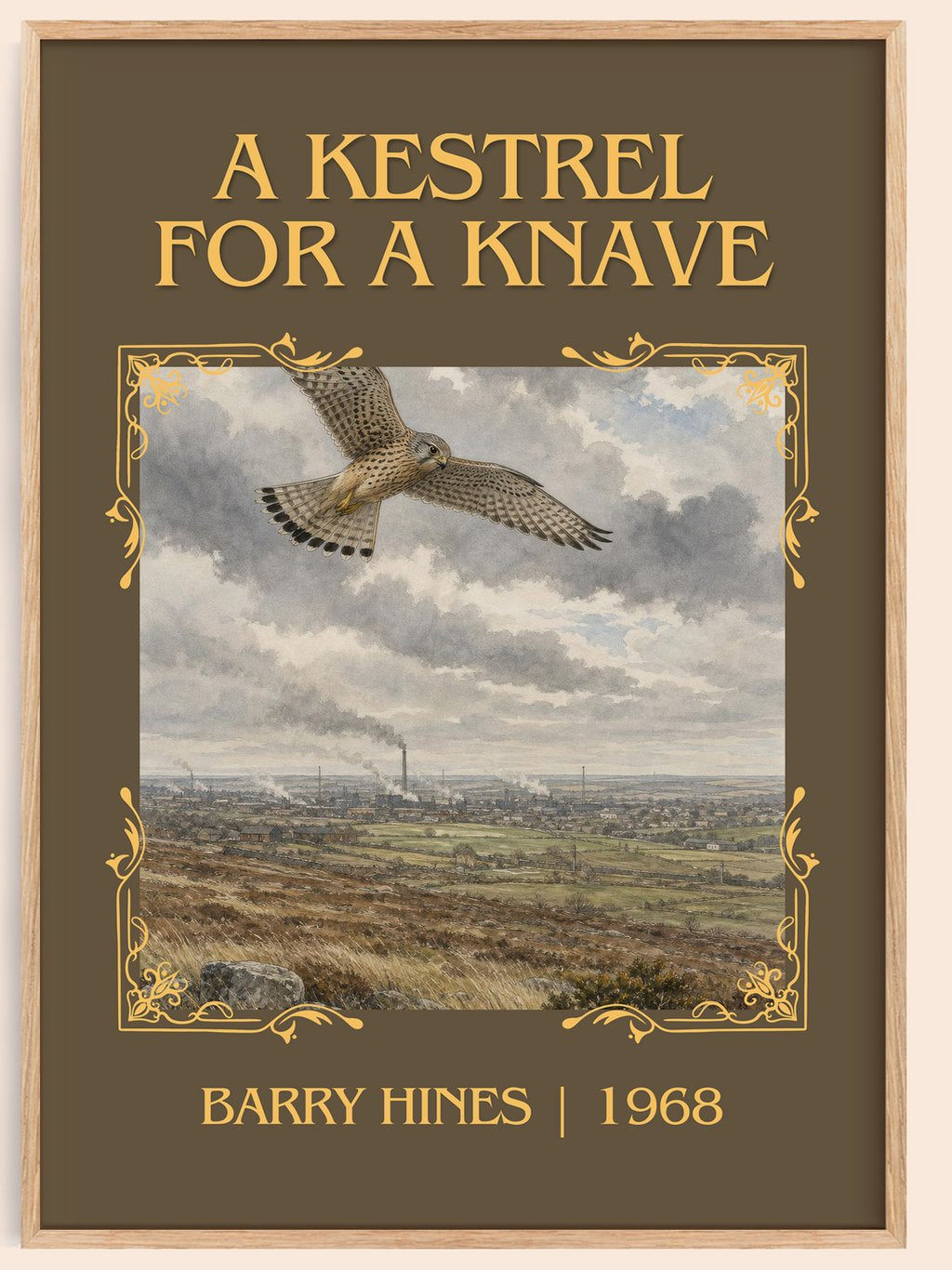 A Kestrel for a Knave Classic Book Art Print by Barry Hines – book poster