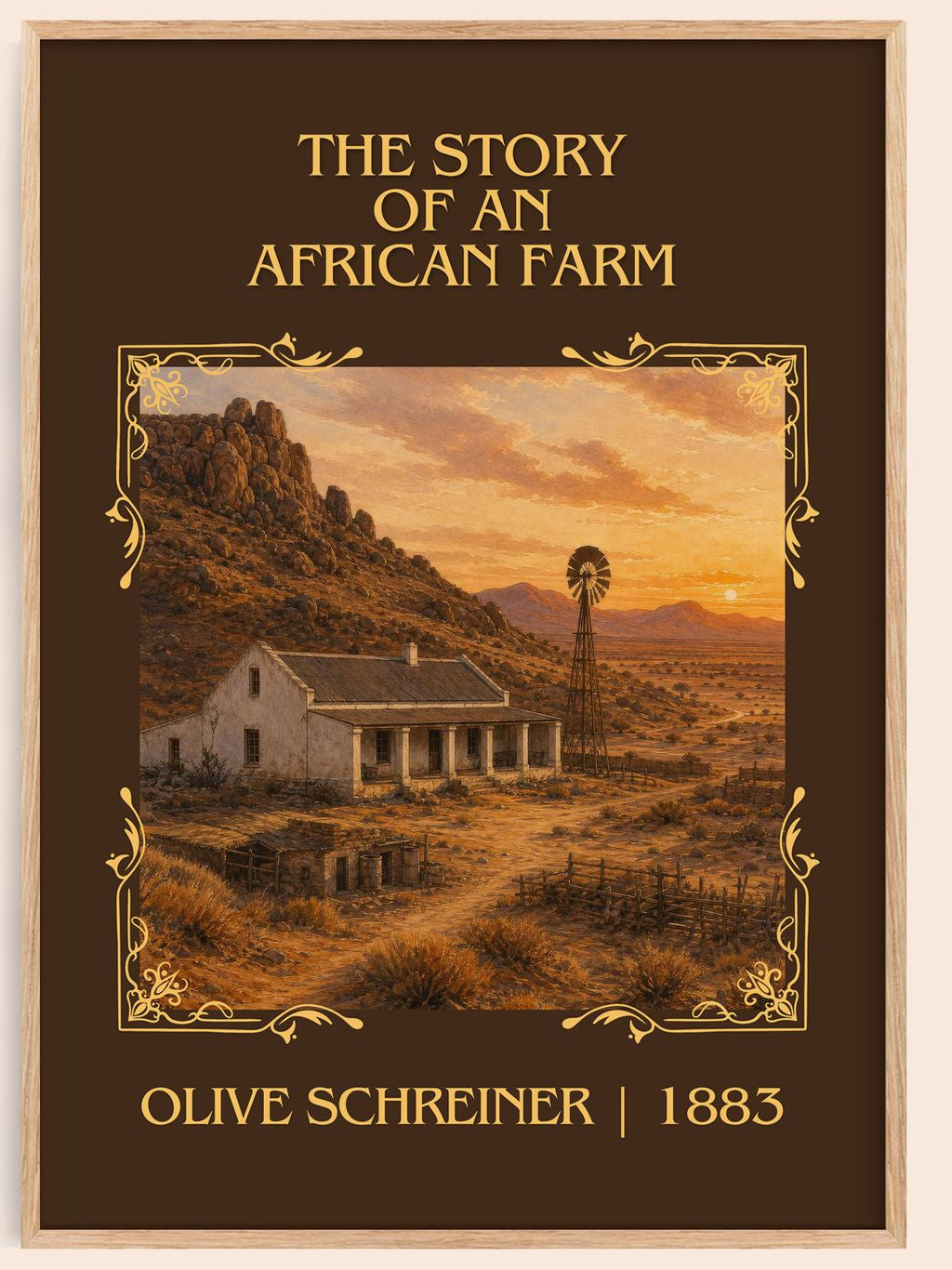 The Story Of An African Farm Classic Book Art Print by Olive Schreiner – book poster