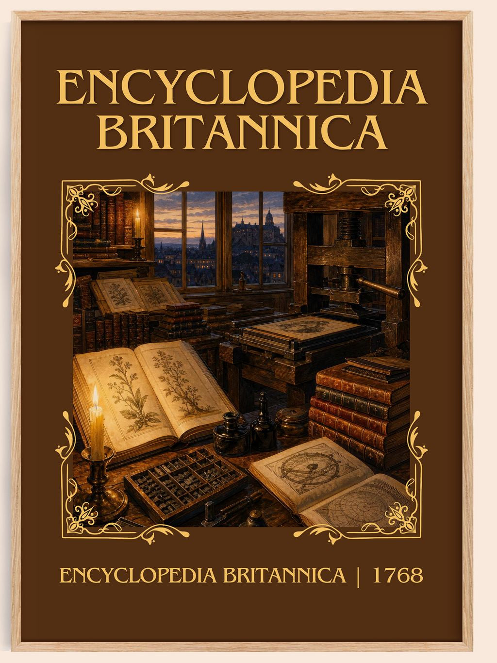 Encyclopedia Britannica Classic Book Art Print by E. Britannica – book poster