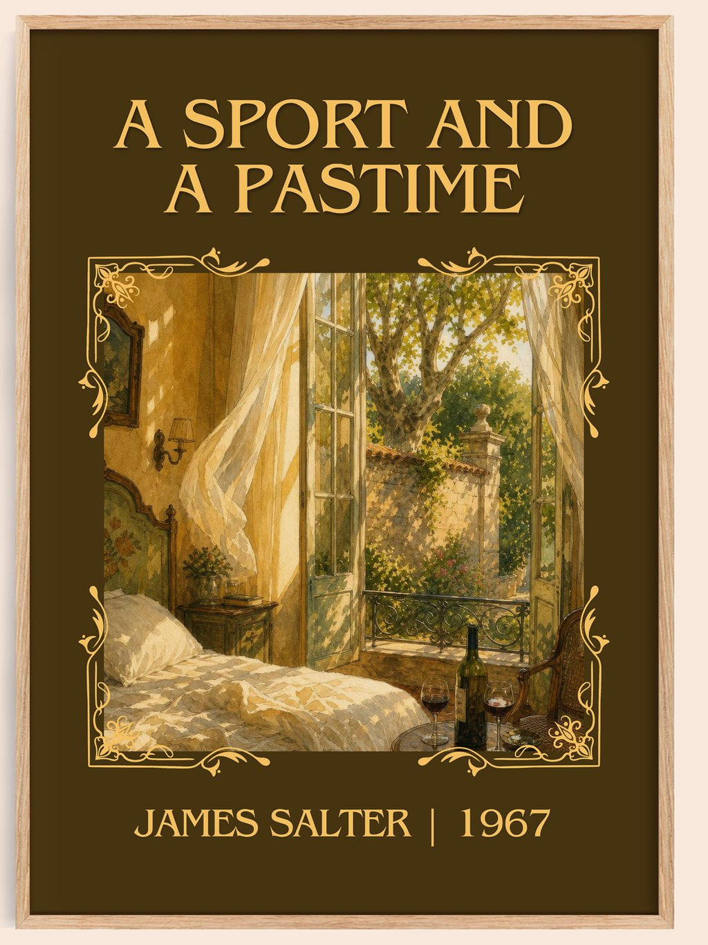 A Sport and a Pastime Classic Book Art Print by James Salter – book poster