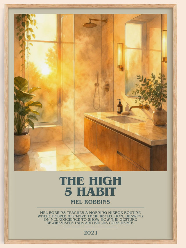 The High 5 Habit Bookish Wall Art by Mel Robbins