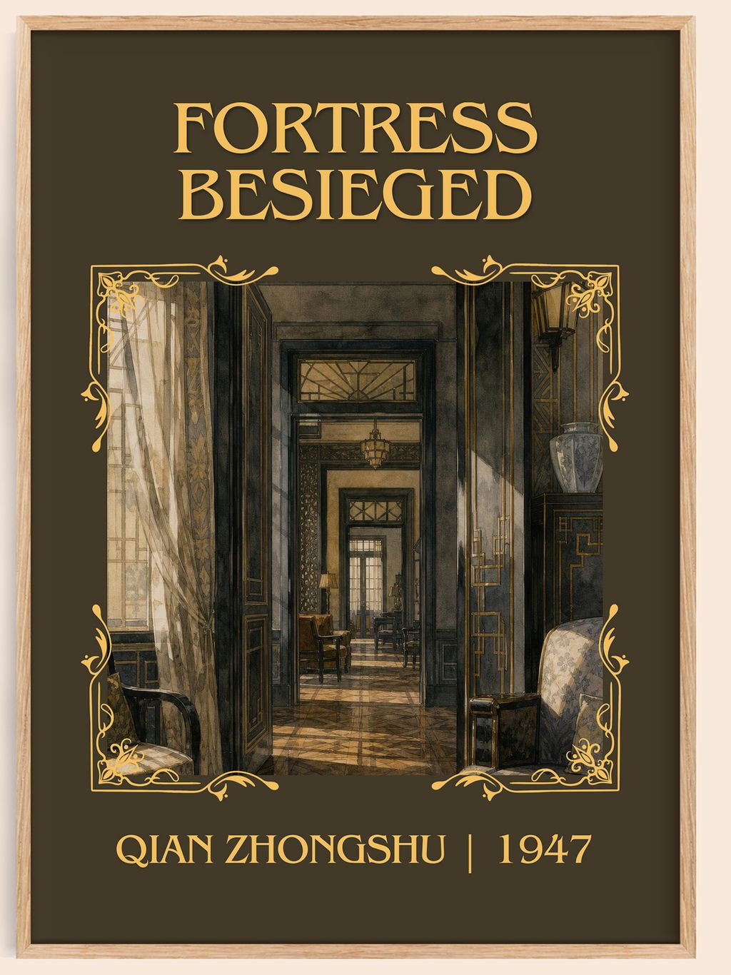 Fortress Besieged Classic Book Art Print by Qian Zhongshu – book poster