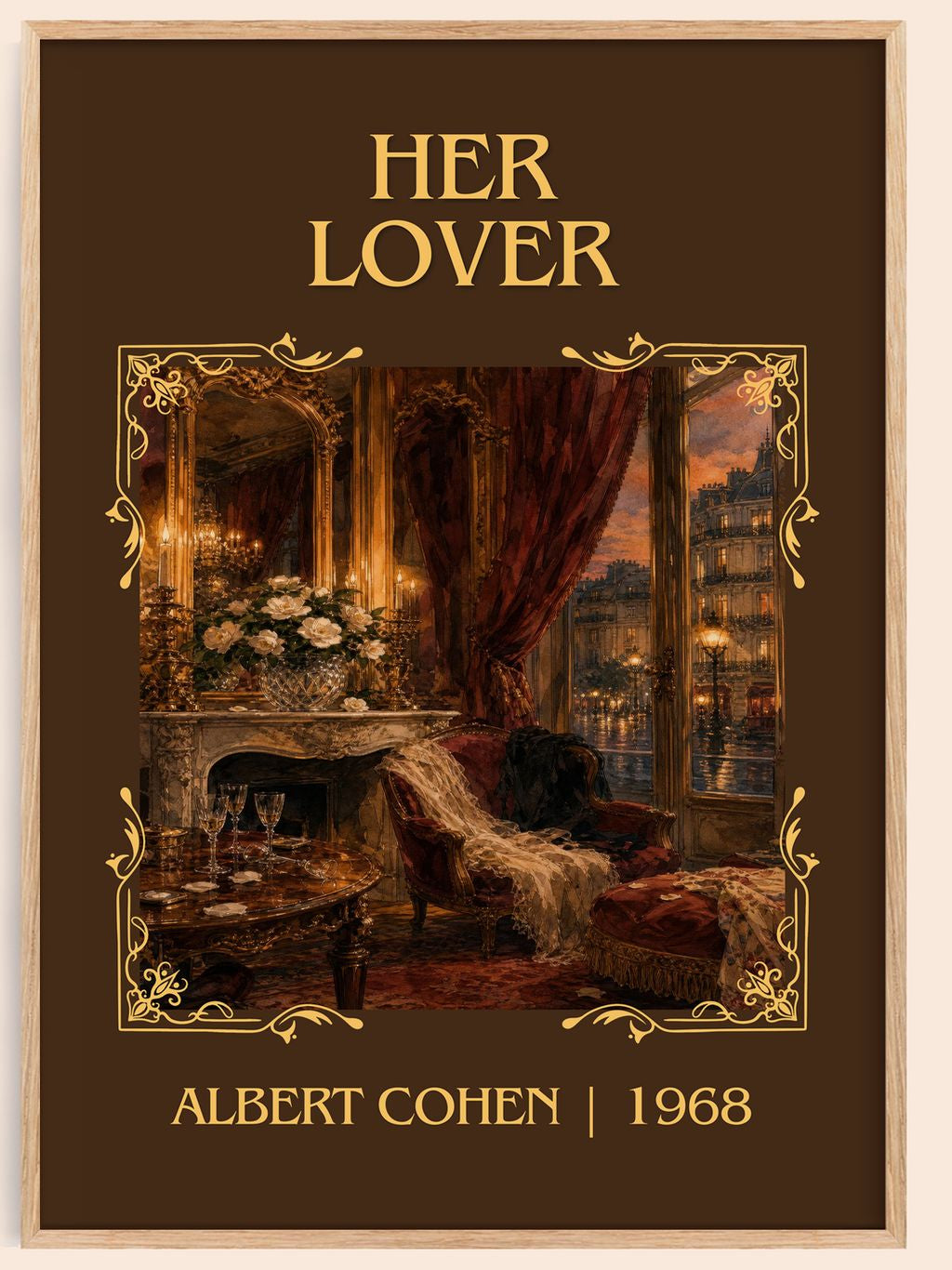 Her Lover Classic Book Art Print by Albert Cohen – book poster
