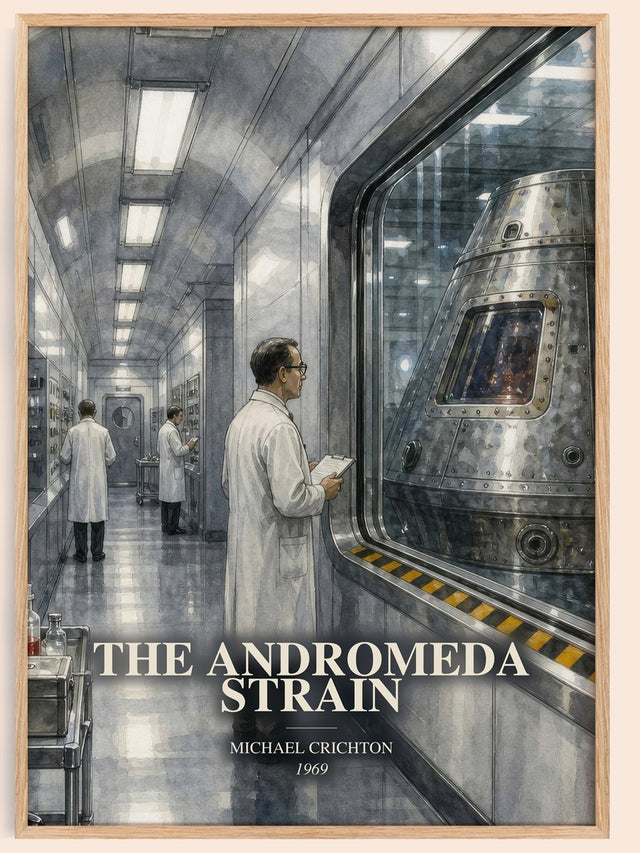 The Andromeda Strain Book Watercolour Illustration by Michael Crichton