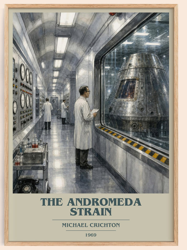The Andromeda Strain Book Cover Poster by Michael Crichton