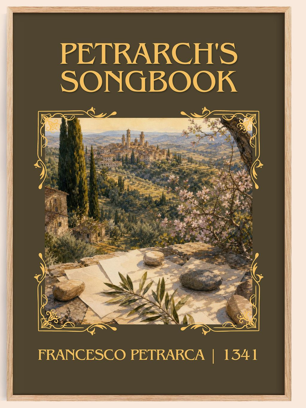 Petrarch's Songbook Classic Book Art Print by Francesco Petrarca – book poster