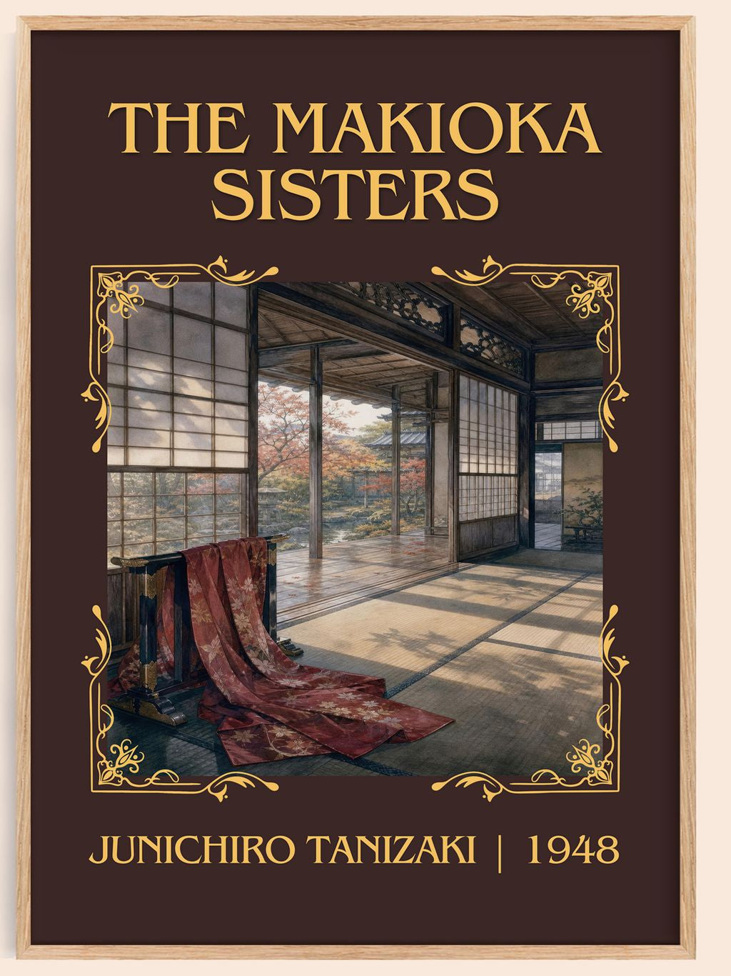 The Makioka Sisters Classic Book Art Print by Junichiro Tanizaki – book poster