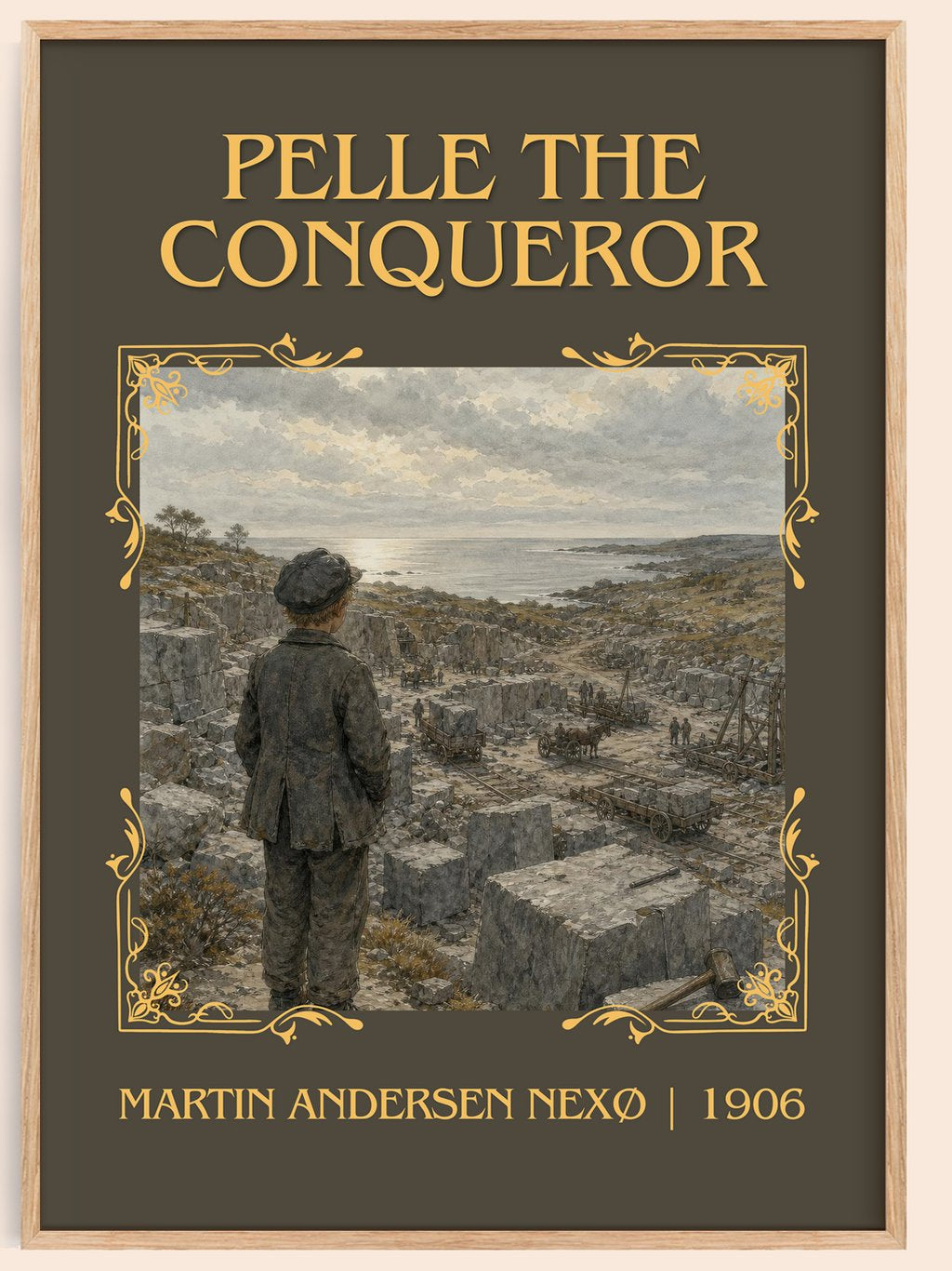 Pelle The Conqueror Classic Book Art Print by Martin Andersen Nexø – book poster