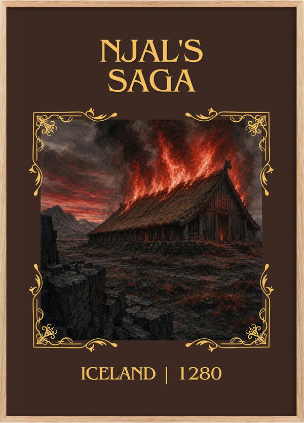 Njal's Saga Classic Book Art Print by Iceland