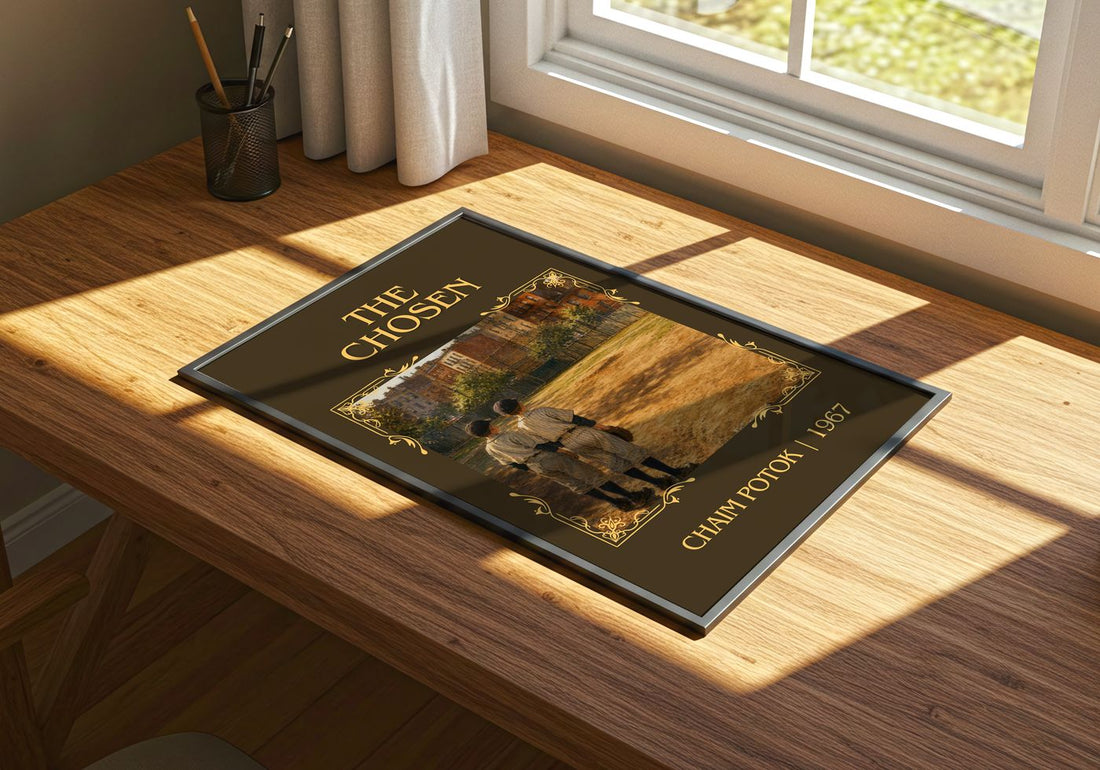 The Chosen Classic Book Art Print by Chaim Potok – print on a sunlit desk
