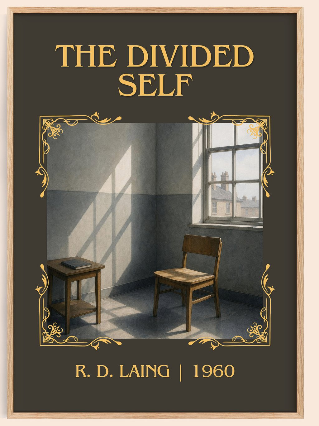 The Divided Self Classic Book Art Print by R. D. Laing – book poster