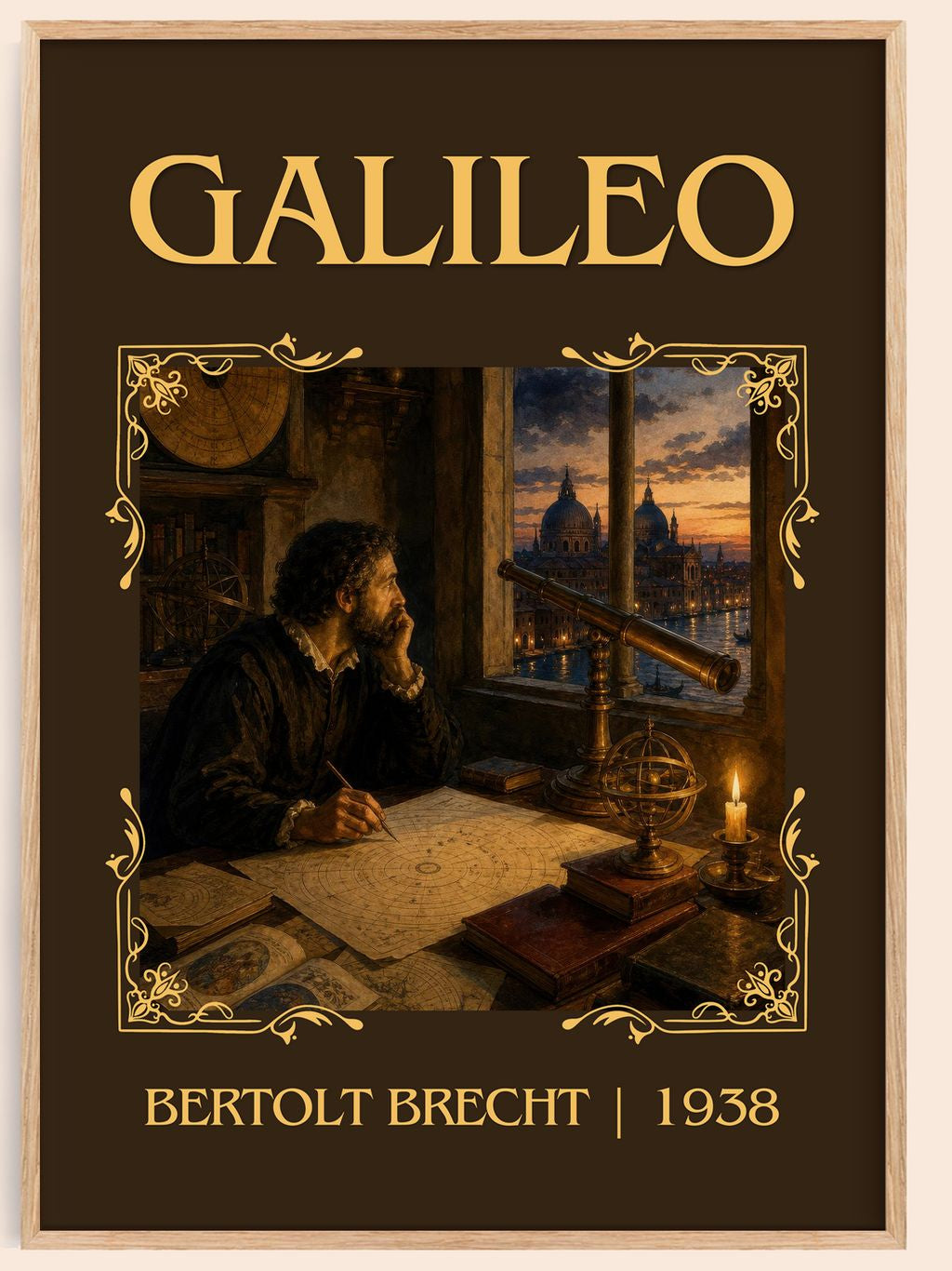 Galileo Classic Book Art Print by Bertolt Brecht – book poster