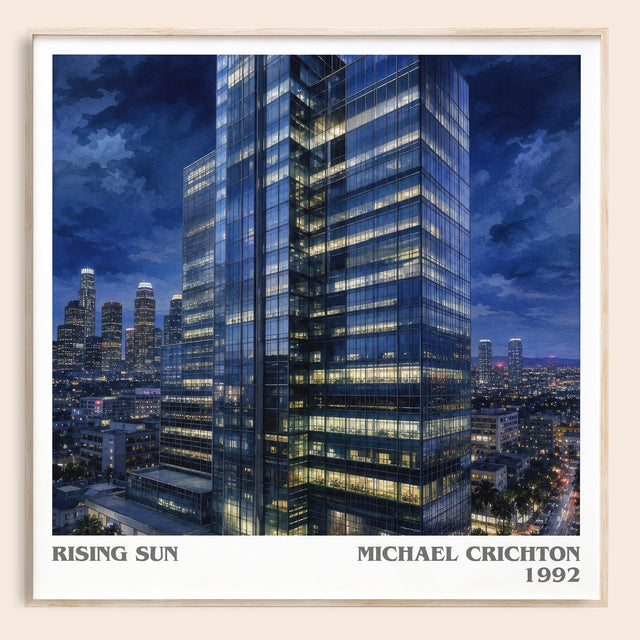Rising Sun Literary Art Print by Michael Crichton