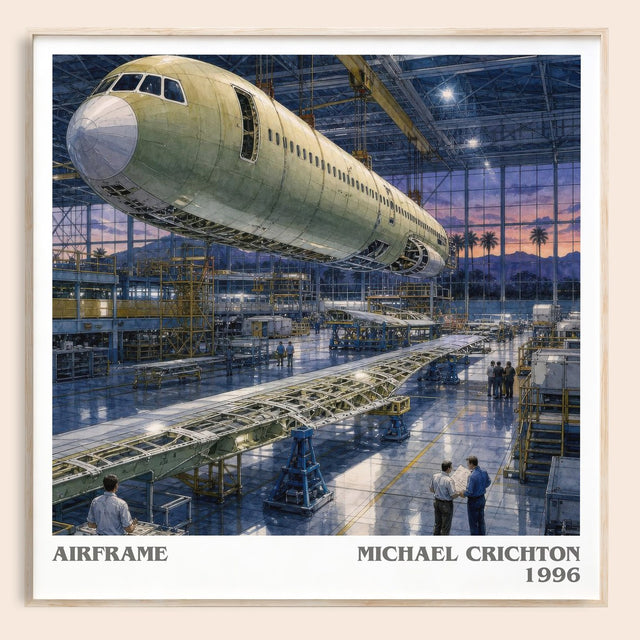 Airframe Literary Art Print by Michael Crichton