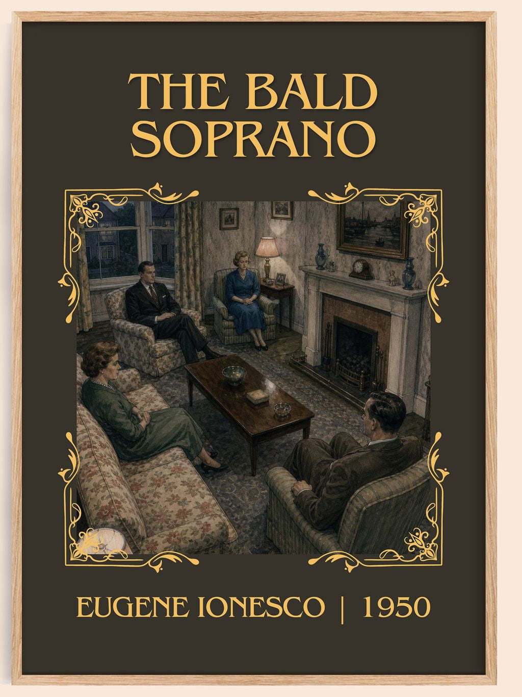 The Bald Soprano Classic Book Art Print by Eugène Ionesco – book poster