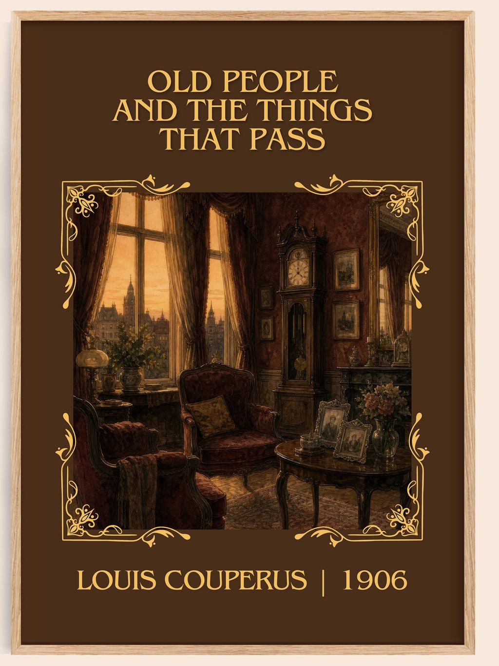 Old People And The Things That Pass Classic Book Art Print by Louis Couperus – book poster