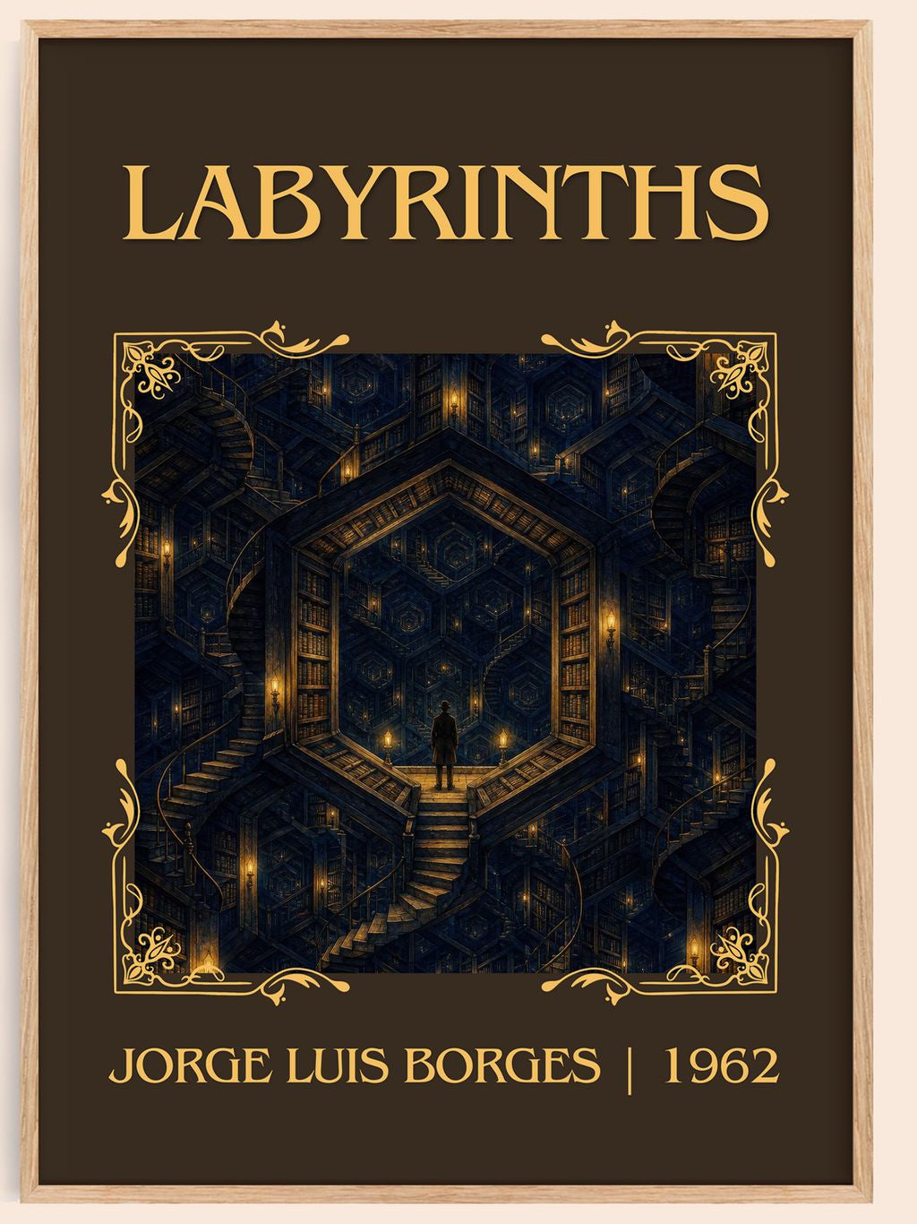 Labyrinths Classic Book Art Print by Jorge Luis Borges – book poster