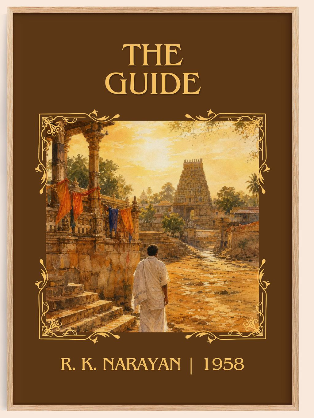 The Guide Classic Book Art Print by R. K. Narayan – book poster