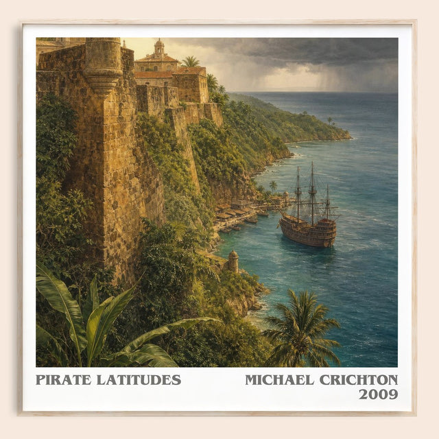 Pirate Latitudes Literary Art Print by Michael Crichton