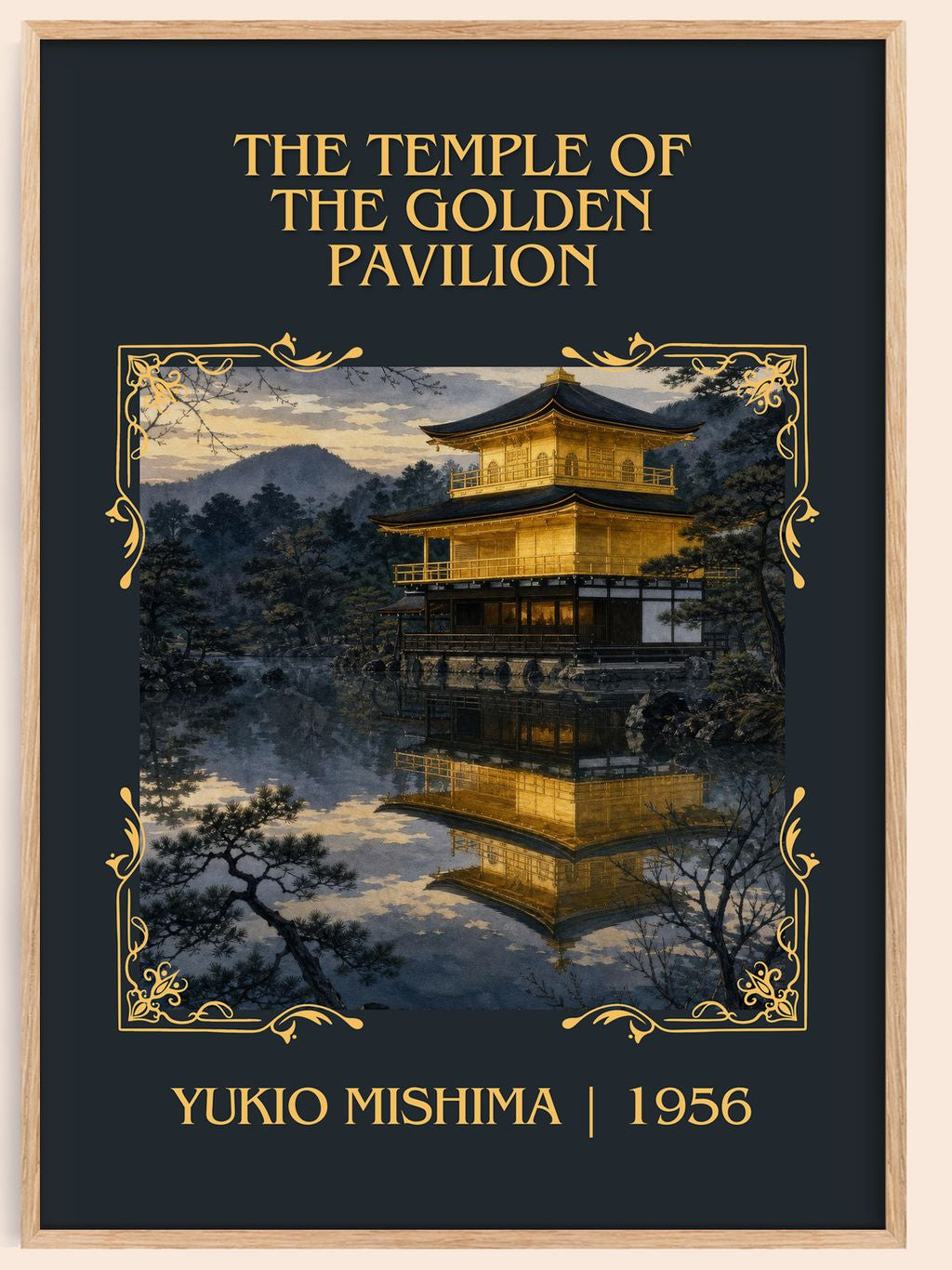 Temple of the Golden Pavilion Classic Book Art Print by Yukio Mishima – book poster