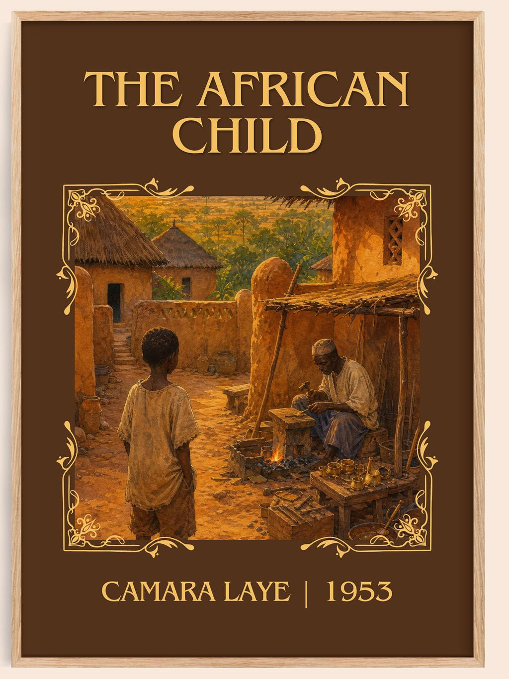 The African Child Classic Book Art Print by Camara Laye – book poster