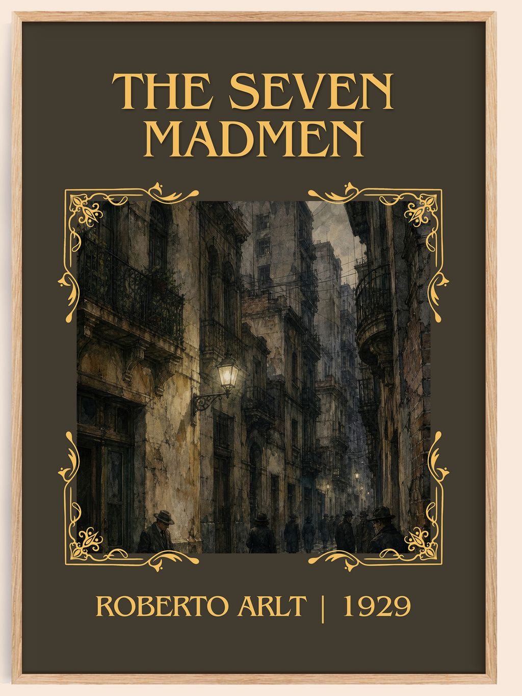 The Seven Madmen Classic Book Art Print by Roberto Arlt – book poster