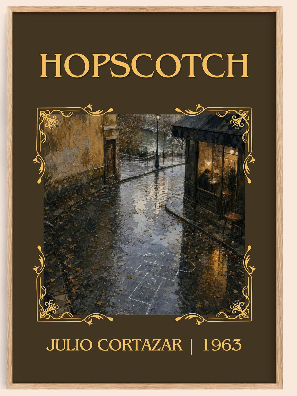 Hopscotch Classic Book Art Print by Julio Cortazar – book poster