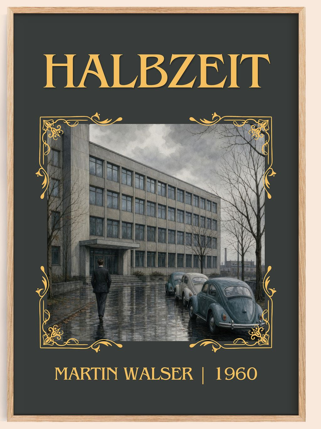 Halbzeit Classic Book Art Print by Martin Walser – book poster