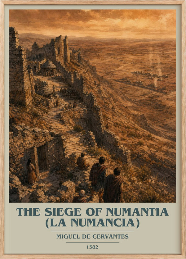 Siege Of Numantia (La Numancia) Book Cover Poster by M. Cervantes