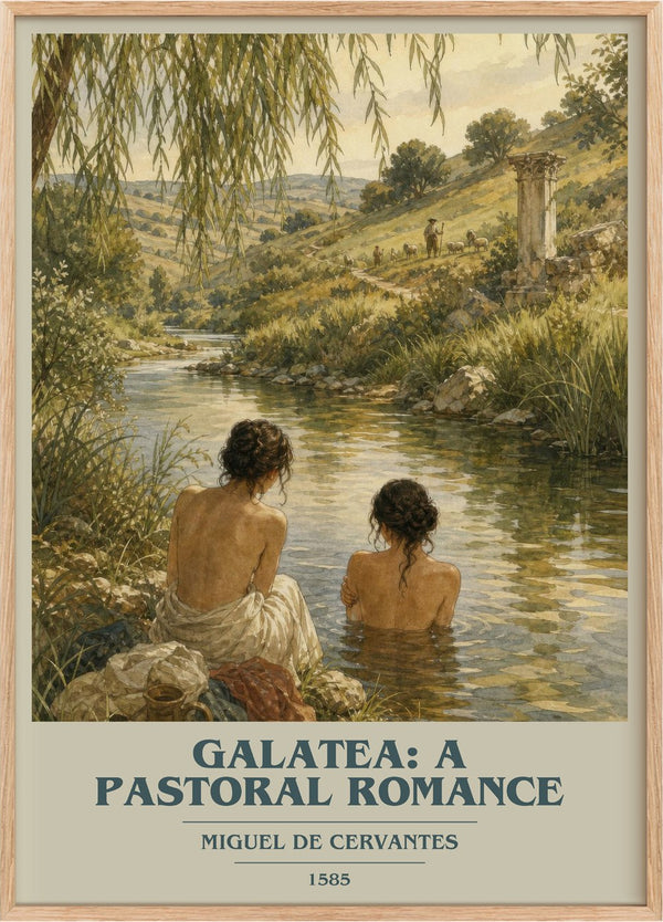 Galatea: A Pastoral Romance Book Cover Poster by Miguel De Cervantes