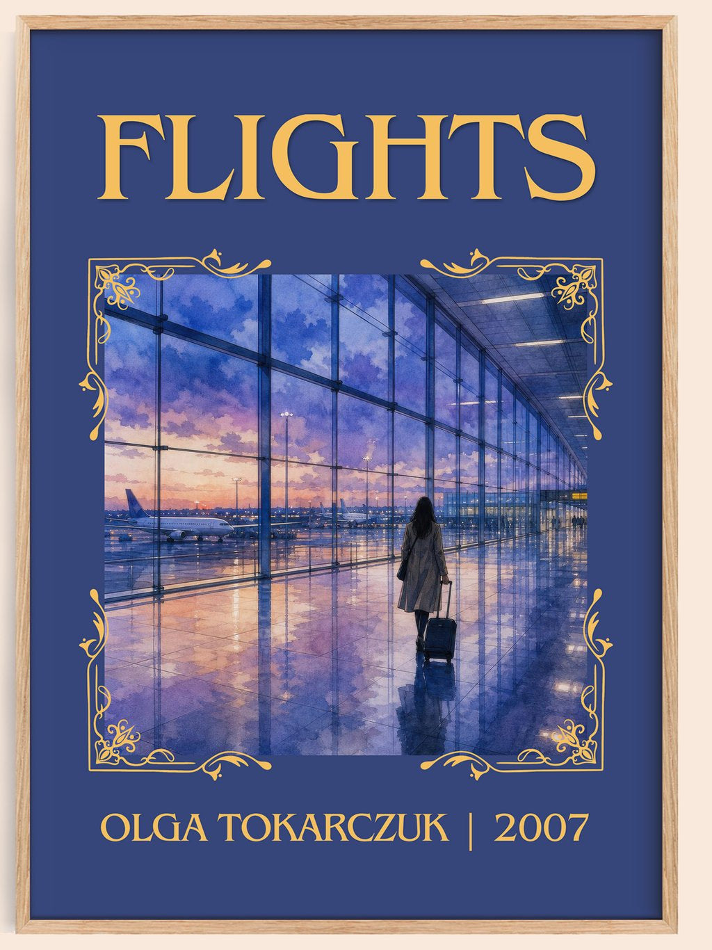 Flights Classic Book Art Print by Olga Tokarczuk – book poster