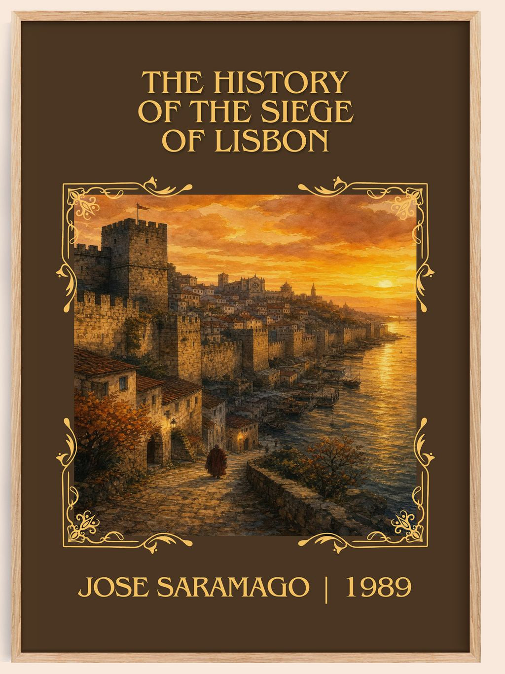 History of the Siege of Lisbon Classic Book Art Print by José Saramago – book poster