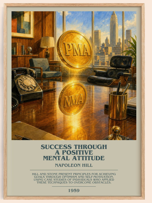 Success Through A Positive Mental Attitude Bookish Wall Art by N. Hill