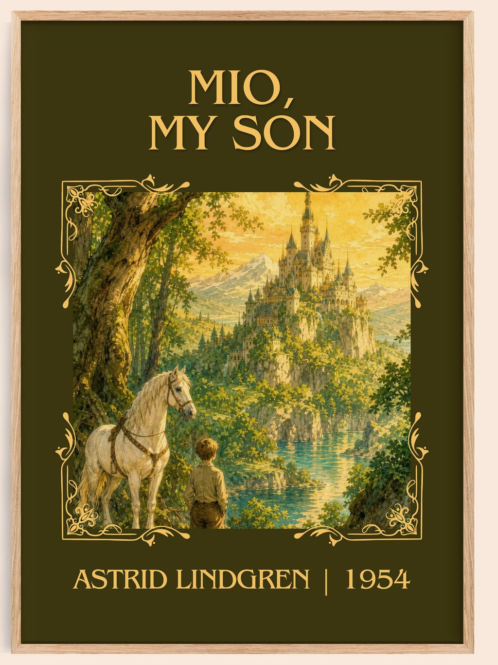 Mio, My Son Classic Book Art Print by Astrid Lindgren – book poster