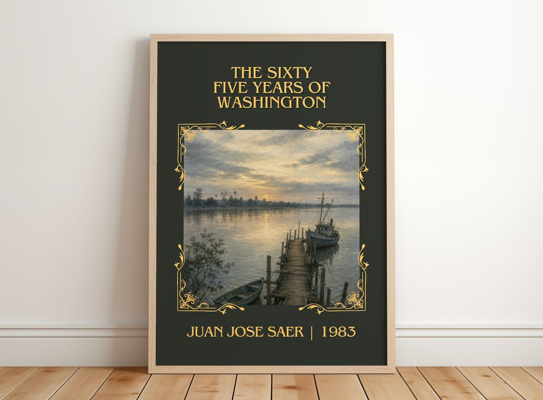 Sixty Five Years Of Washington Classic Book Art Print by J. Saer – framed print leaning on a wooden floor