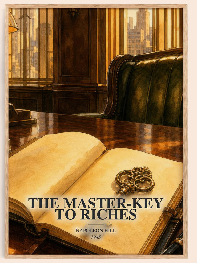 Master-Key To Riches Book Watercolour Illustration by Napoleon Hill