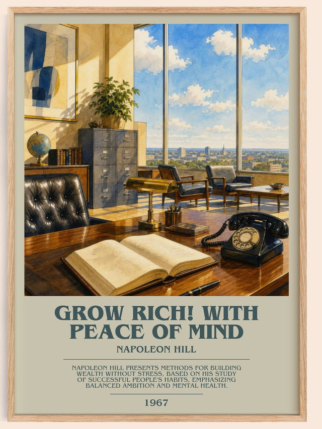 Grow Rich! With Peace Of Mind Bookish Wall Art by Napoleon Hill