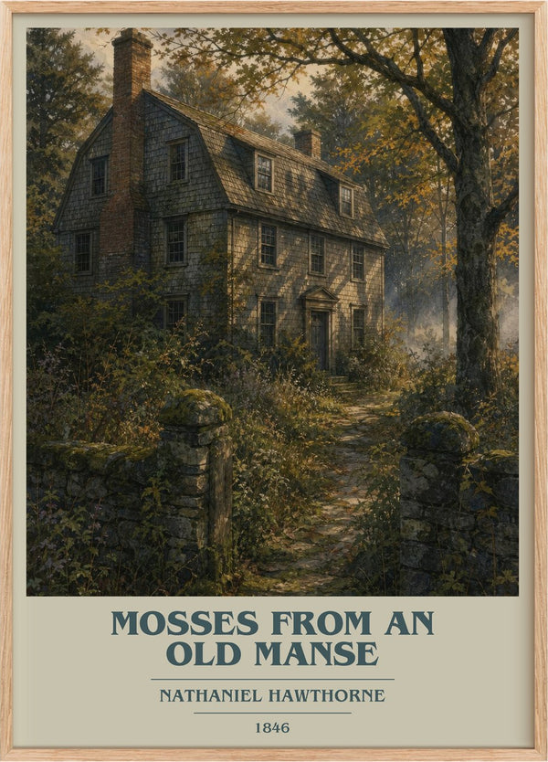 Mosses From An Old Manse Book Cover Poster by Nathaniel Hawthorne