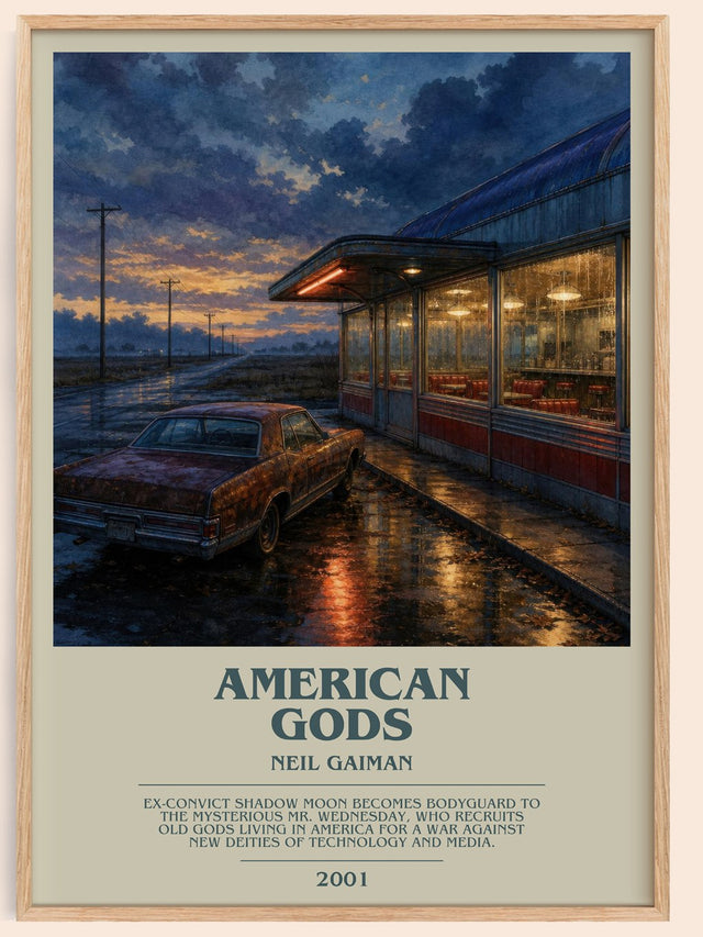 American Gods Bookish Wall Art by Neil Gaiman