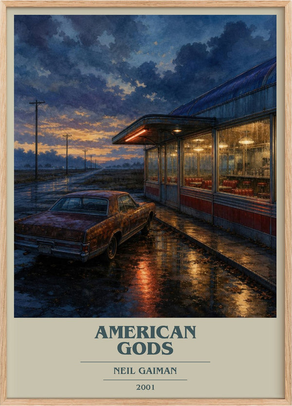 American Gods Book Cover Poster by Neil Gaiman