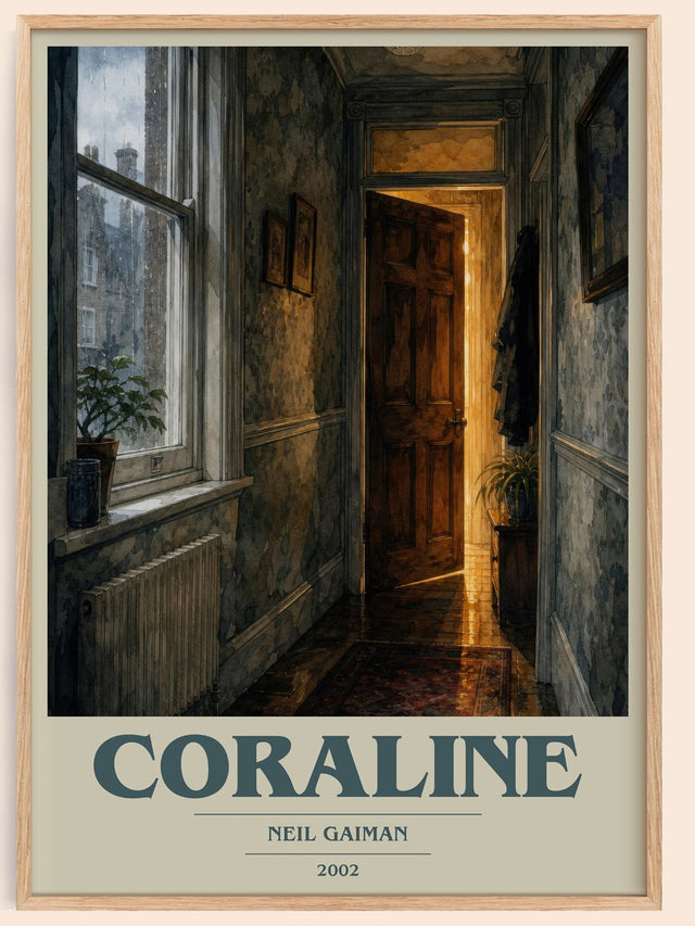 Coraline Book Cover Poster by Neil Gaiman
