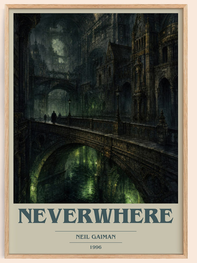 Neverwhere Book Cover Poster by Neil Gaiman