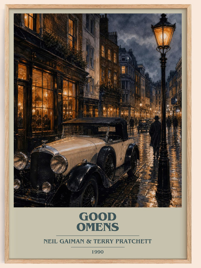 Good Omens Book Cover Poster by Neil Gaiman & Terry Pratchett