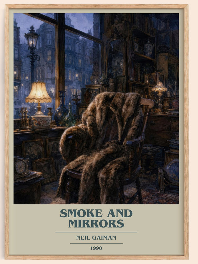 Smoke And Mirrors Book Cover Poster by Neil Gaiman