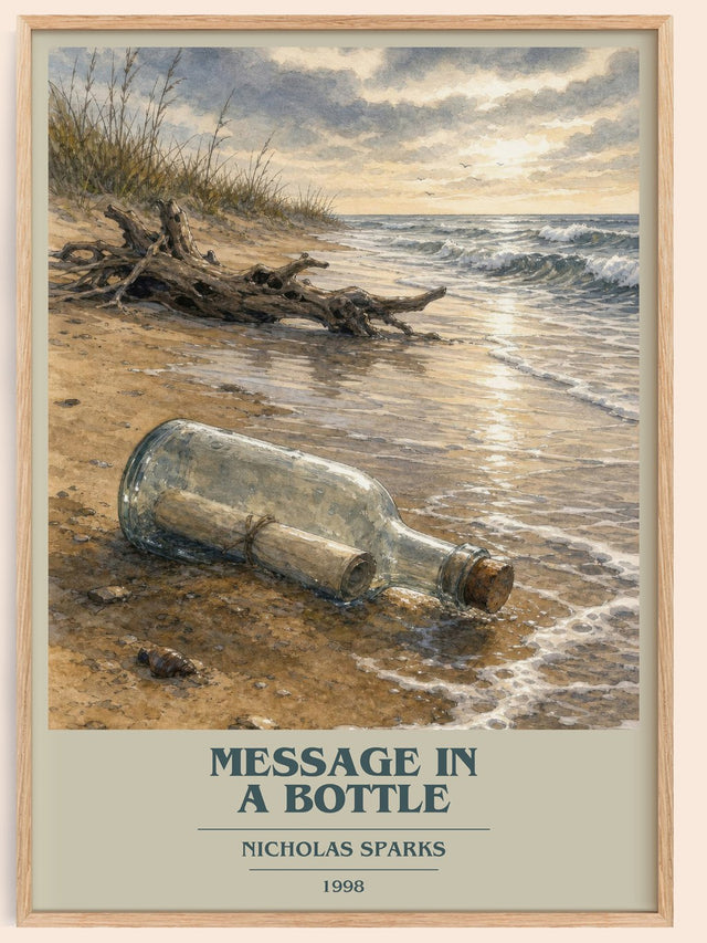 Message In A Bottle Book Cover Poster by Nicholas Sparks