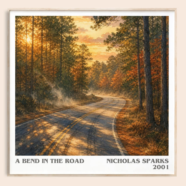 A Bend In The Road Literary Art Print by Nicholas Sparks