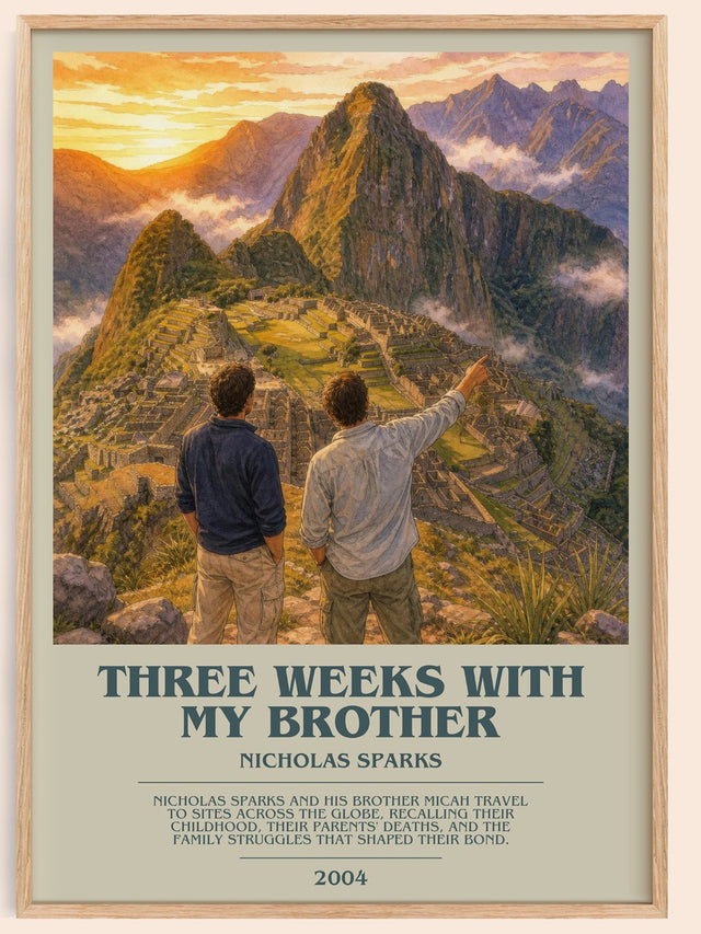 Three Weeks With My Brother Bookish Wall Art by Nicholas Sparks