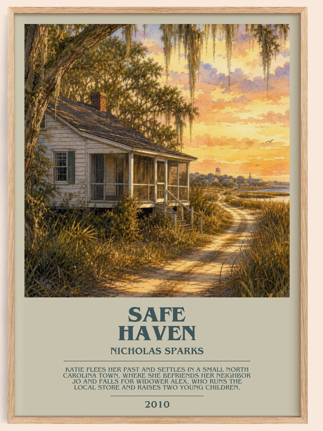 Safe Haven Bookish Wall Art by Nicholas Sparks