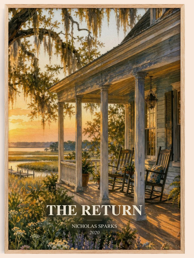 The Return Book Watercolour Illustration by Nicholas Sparks